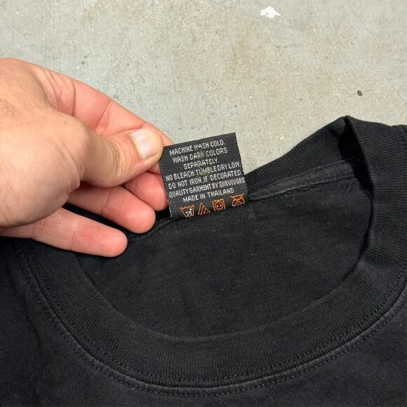 Vintage Survivors Grim Reaper Skull Graphic TShirt Black Cotton XL - Picture 6 of 8